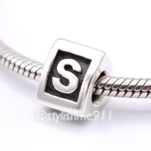 Authentic PANDORA Alphabet Letter "S" - 790323S - Picture 1 of 9